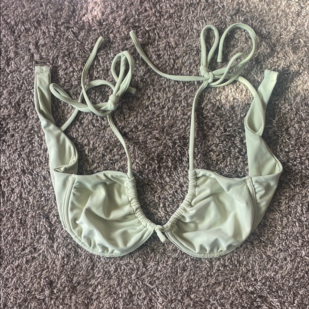 Stylish Light Green Bikini Top